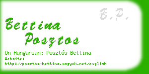 bettina posztos business card