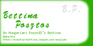 bettina posztos business card